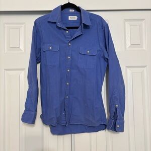 Men's Blue Button-Up Shirt